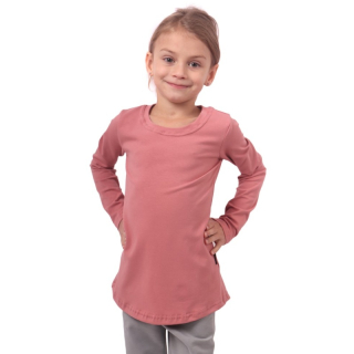 Dívčí tričko dlouhý rukáv Jožánek, starorůžové