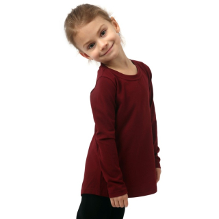 Dívčí tričko dlouhý rukáv Jožánek, vínové