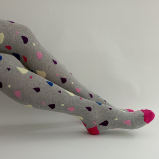 Dívčí punčocháče TREPON Duha, šedý melír