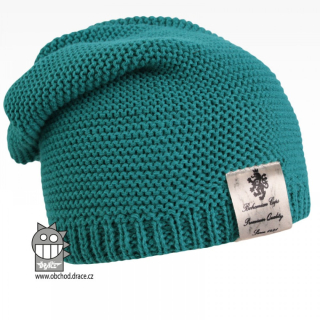Dráče Dětská zimní pletená čepice Colors - vzor 16, petrolejová