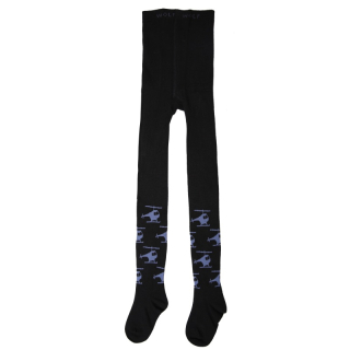 Chlapecké punčocháče WOLF P2316, černé s vrtulníkem