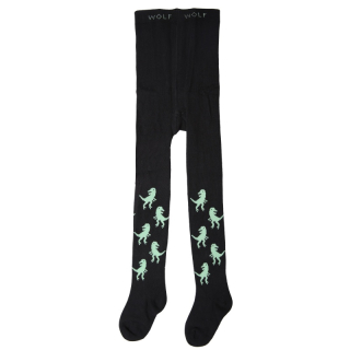 Chlapecké punčocháče WOLF P2316, černé s dinosaurem