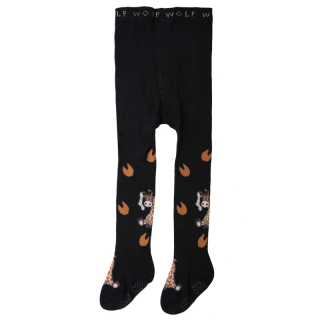 Dětské punčocháče WOLF P2310, černé se žirafou