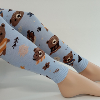 Chlapecké punčochové legíny TREPON Medvěd, modré