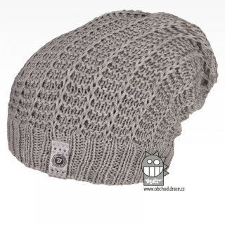 Dětská zimní merino čepice Dráče Harmony - vzor 19, šedá