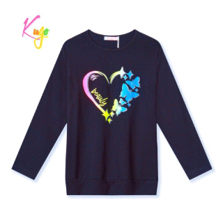 Dívčí tričko dl.r. Kugo HC9318, tmavě modré