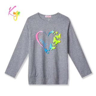 Dívčí tričko dl.r. Kugo HC9318, šedé