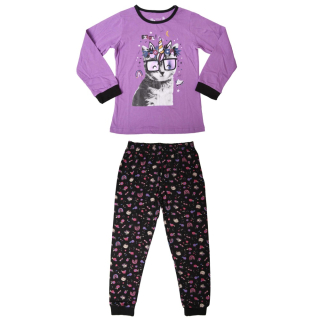 Bavlněné dívčí pyžamo Wolf S2352B, fialové