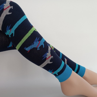 Dětské punčochové legíny Trepon Jezevčík, modré