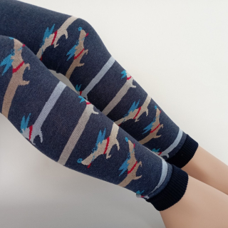 Dětské punčochové legíny Trepon Jezevčík, modrý melír