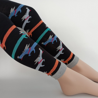 Dětské punčochové legíny Trepon Jezevčík, černé