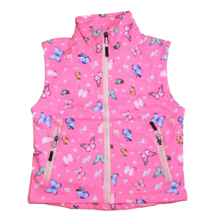 Dívčí softshellová vesta s fleecem Kugo HB8629, růžová