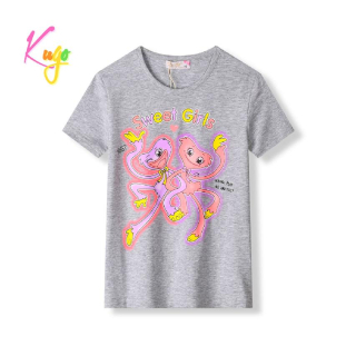 Dívčí tričko kr.r. Kugo KC2302, šedé