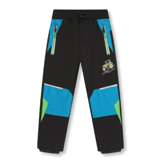 Chlapecké softshellové kalhoty nezateplené Kugo HK2870, šedé s modrou