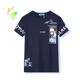 Chlapecké tričko kr.r. Kugo GC8605, tmavě modré