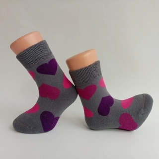 Dětské froté ponožky Trepon Srdce, šedé