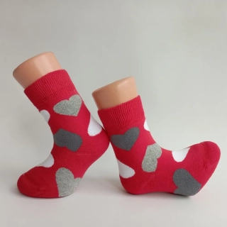 Dětské froté ponožky Trepon Srdce, červené