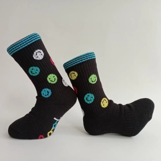 Dětské sportovní froté ponožky Trepon Smajlík, černé
