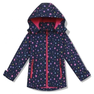 Dívčí softshellová bunda zateplená Kugo HB8630, tm. modrá