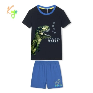 Chlapecké letní pyžamo KUGO WT7307, tm. modrá / sv. modrá
