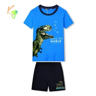 Chlapecké letní pyžamo KUGO WT7307, modrá / tm. modrá