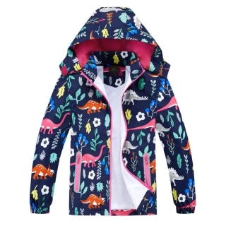 Dívčí šusťáková bunda nezateplená Kugo B2866, tmavě modrá