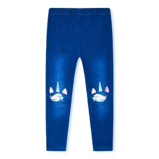 Dívčí riflové legíny Kugo KK9951, modré