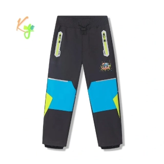 Chlapecké softshellové kalhoty nezateplené Kugo HK5652, tm. šedé
