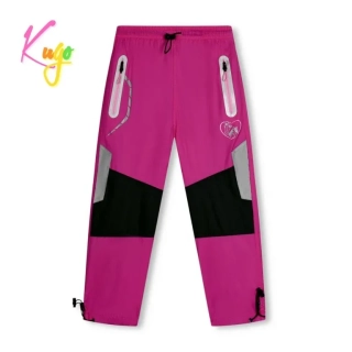 Dívčí šusťákové kalhoty Kugo SK7737, růžové