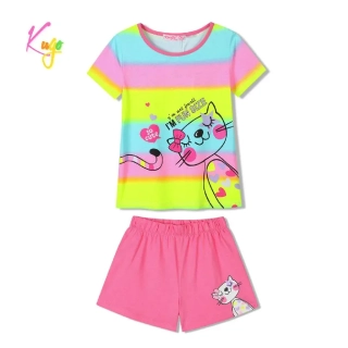 Dívčí letní pyžamo Kugo SH3515, tmavě růžové