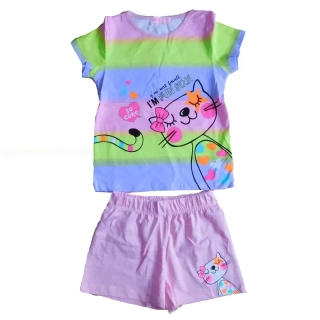 Dívčí letní pyžamo Kugo SH3515, světle růžové