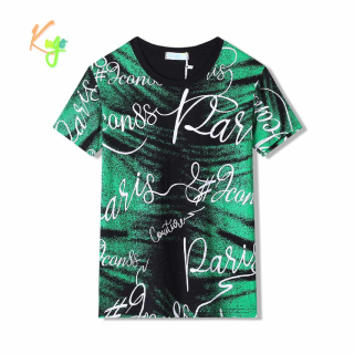 Chlapecké tričko kr.r. Kugo FB3811, černá / zelená