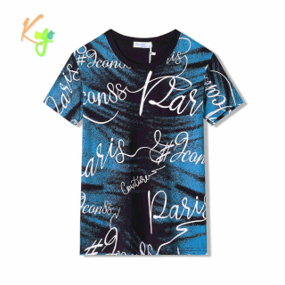 Chlapecké tričko kr.r. Kugo FB3811, černá / modrá