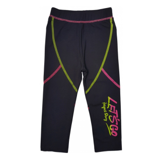 Dívčí 3/4 funkční legíny Kugo K789, černé