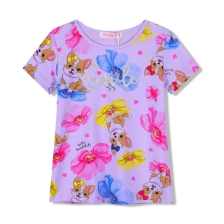 Dívčí tričko kr.r. Kugo FC1059, fialové