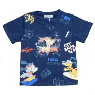 Chlapecké tričko kr.r. Kugo HC9346, tmavě modré