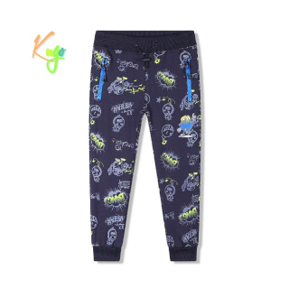 Chlapecké tepláky Kugo FT6021, tm. modré / modrý zip