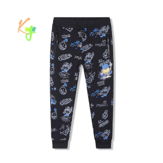 Chlapecké tepláky Kugo FT6021, černé / černý zip
