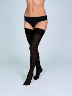 Samodržící dámské punčochy Evona Safira 999 černé