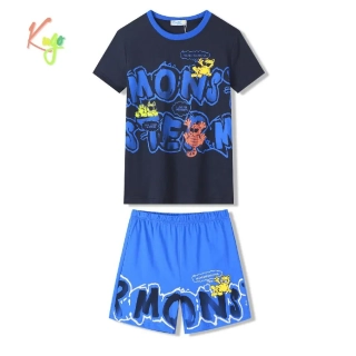 Chlapecké letní pyžamo Kugo WT7315, tmavě modré
