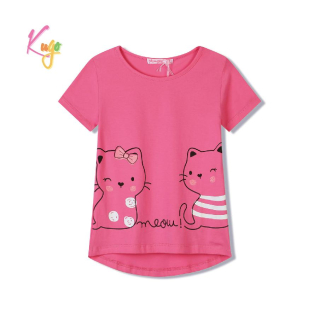 Dívčí tričko kr.r. Kugo SH3510, tmavě růžové