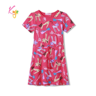 Dívčí šaty Kugo HS9332 tmavě růžové