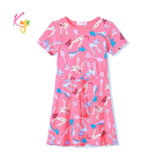 Dívčí šaty Kugo HS9332 světle růžové