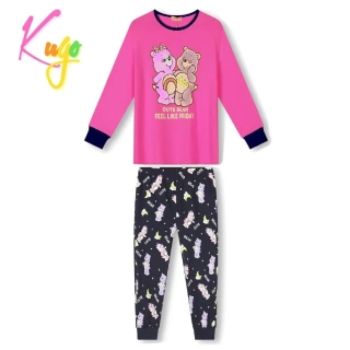 Dívčí pyžamo Kugo MP1760 tm. růžové / tm. modré
