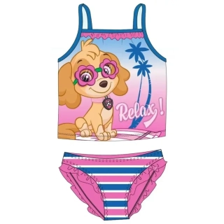 Dívčí plavky dvoudílné Paw Patrol Skye a palmy