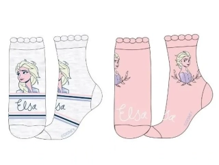 Dívčí ponožky Frozen 52348893 2 páry, šedá / světle růžová