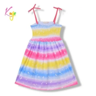 Dívčí šaty Kugo JC8511 tmavě růžová ramínka