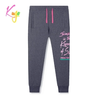 Dívčí tepláky Kugo M6002 tmavě modrý melír