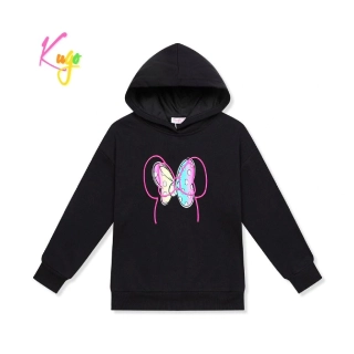 Dívčí mikina s kapucí Kugo ZM6505 černá