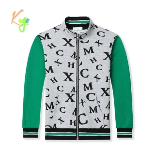 Chlapecká mikina Kugo FM0327 šedá / zelená